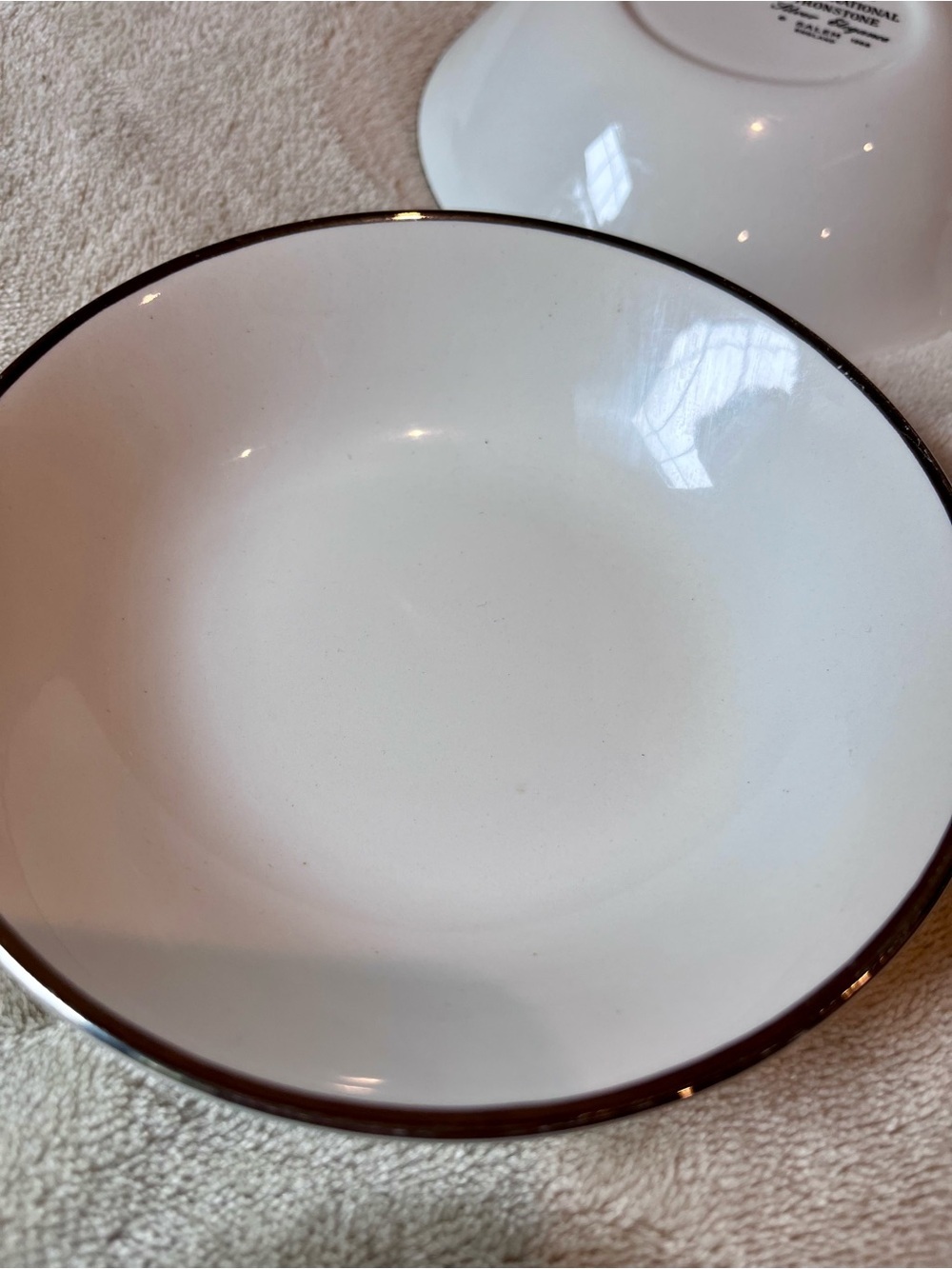 Vintage International Silver Silver Elegance Ironstone Bowls Set of 8 England - Picture 16 of 16